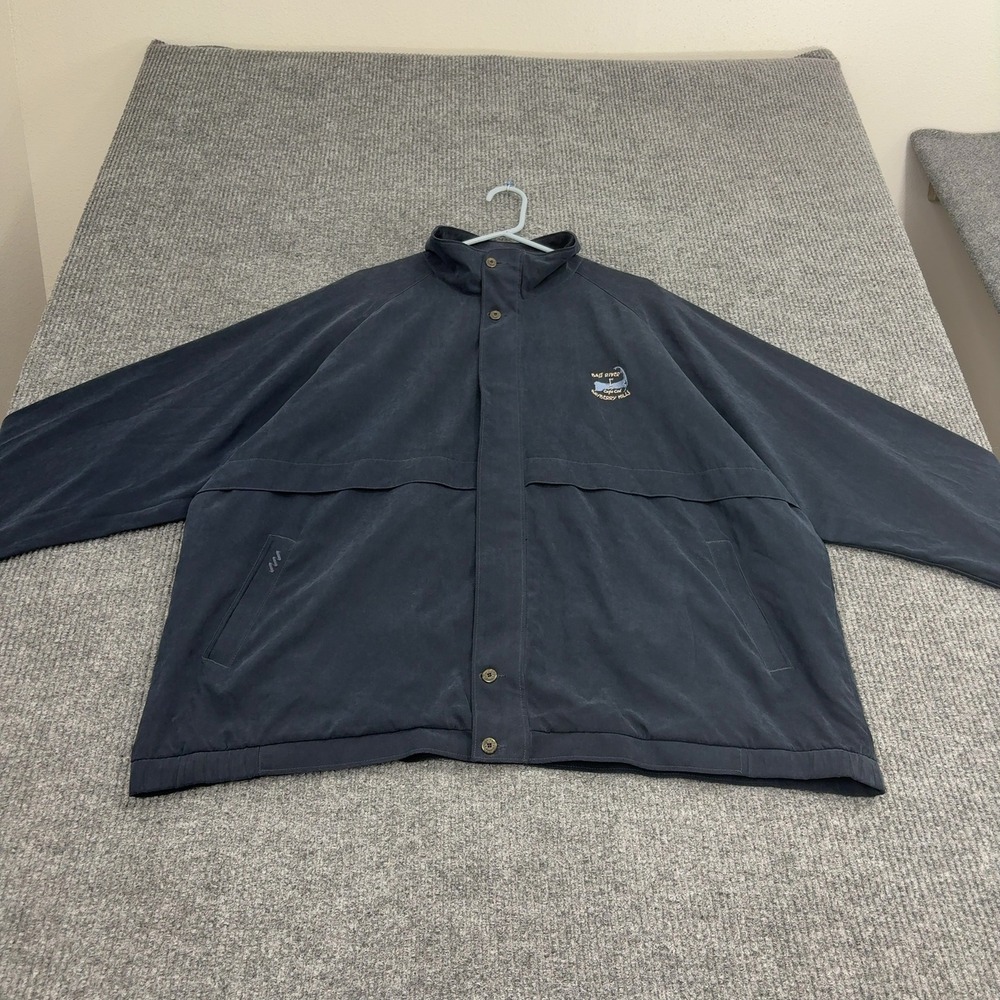 Bass River Bayberry Hills Monterey Club Jacket Mens XXL Blue Polyester Golf Gorp